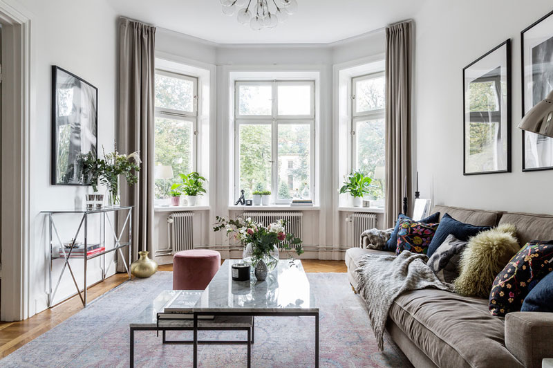 斯德哥尔摩优雅白色室内设计项目丨瑞典斯德哥尔摩-4