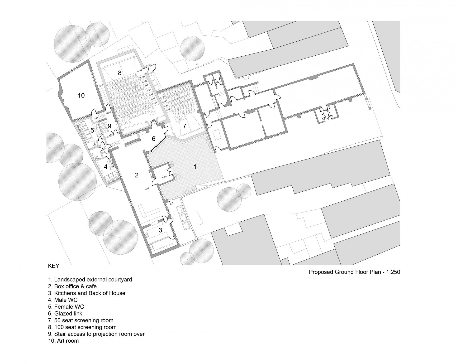 19世纪建筑内的现代电影院设计项目-18
