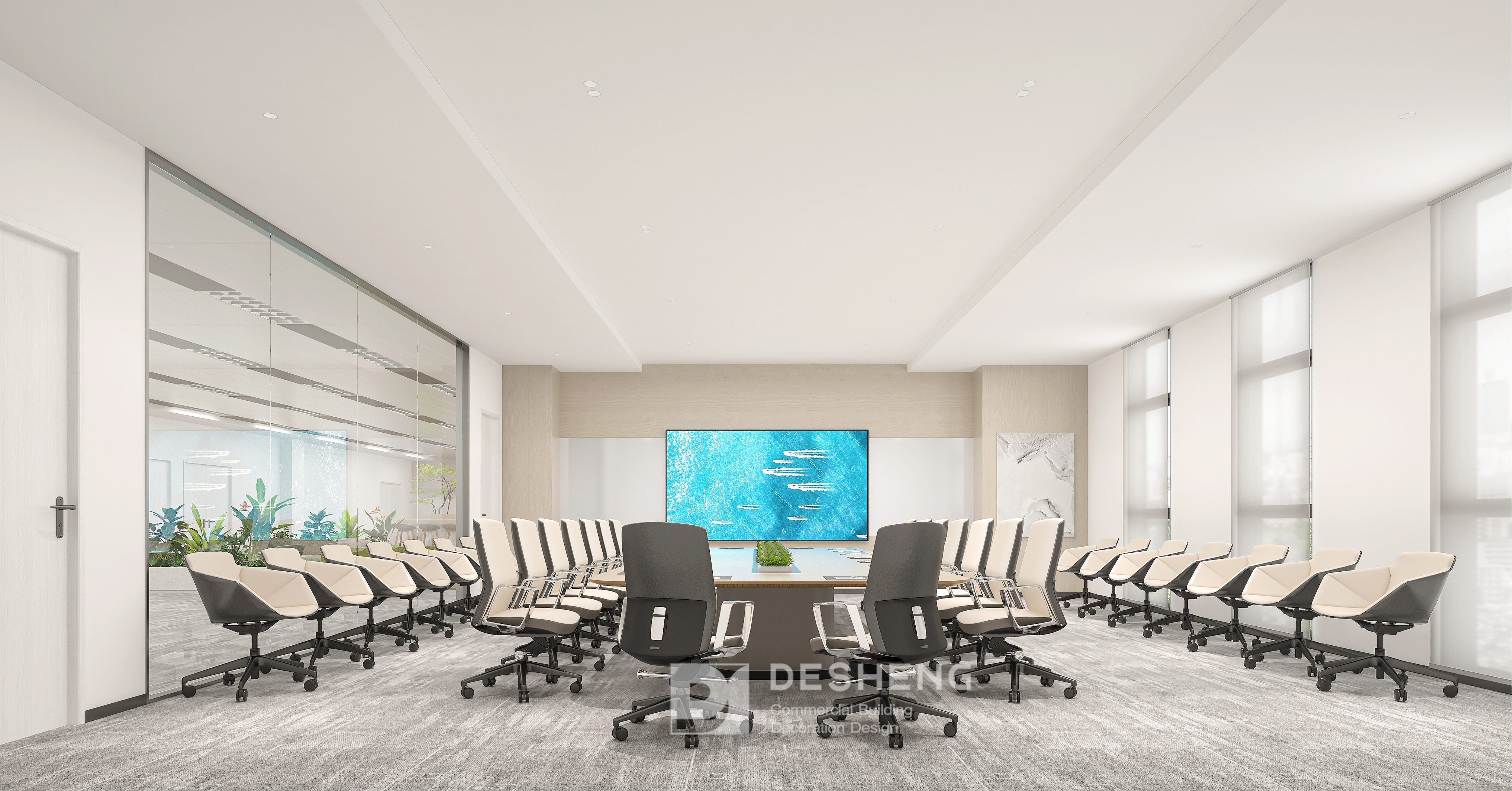 德盛装饰办公室案例展示-1