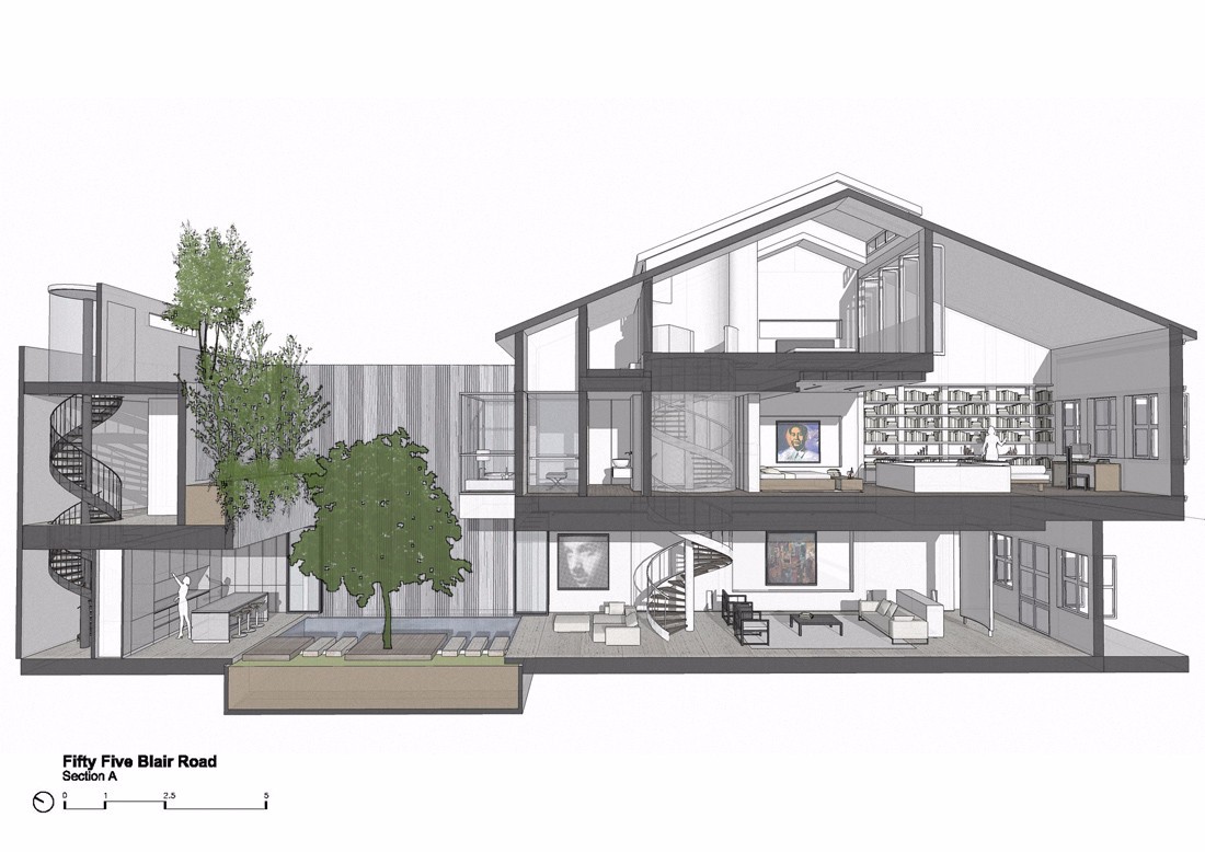 Ong & Ong：典雅的中式蓝色幕帘住宅-17