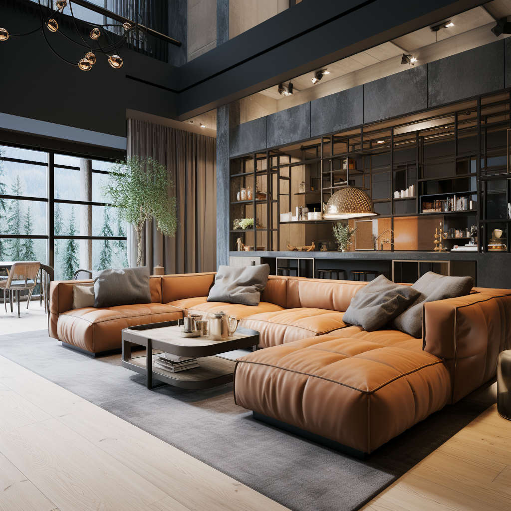 工业风黄沙发原创-15