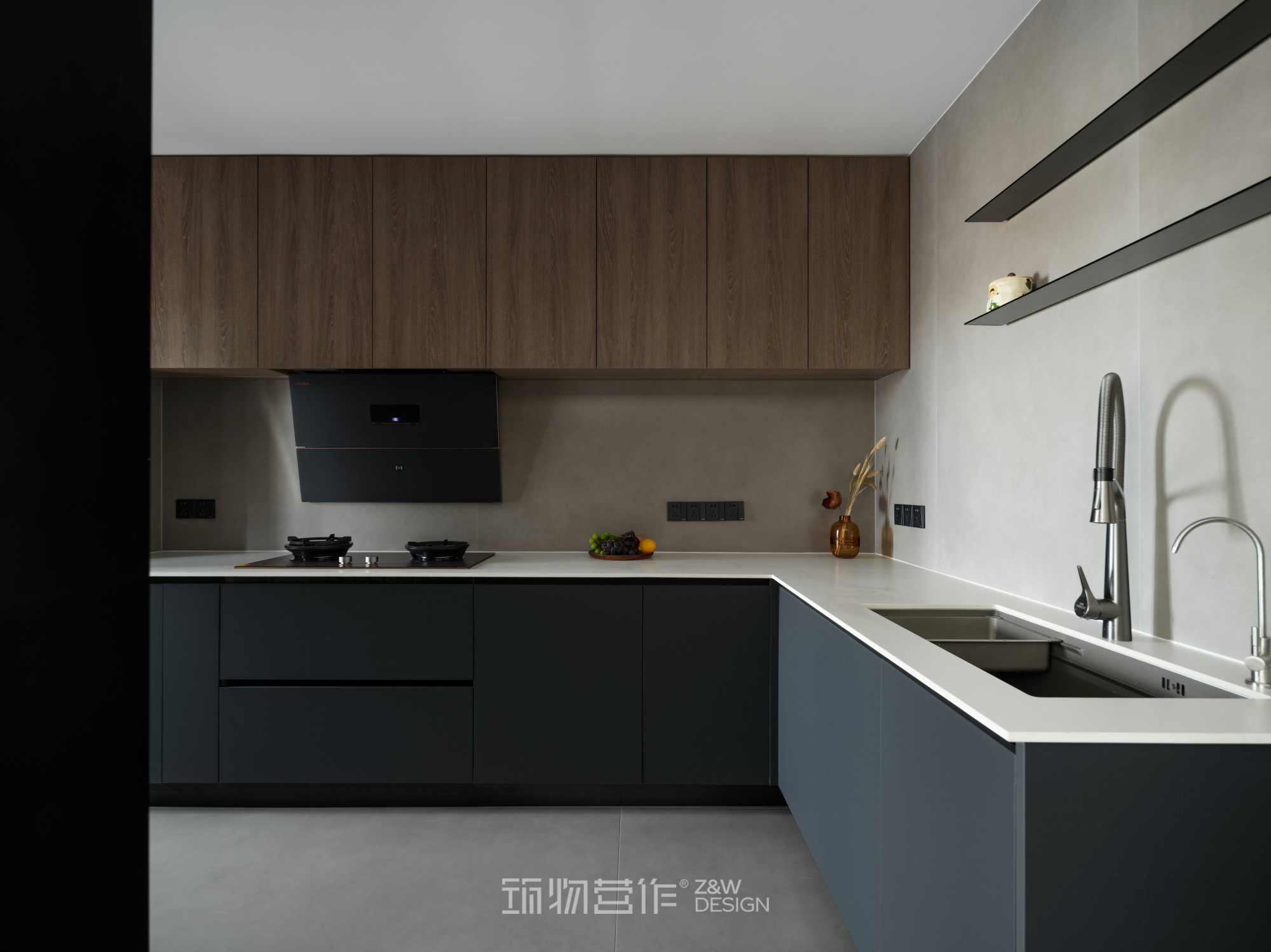 筑物营作实景｜180㎡暗调极简婚房设计-43