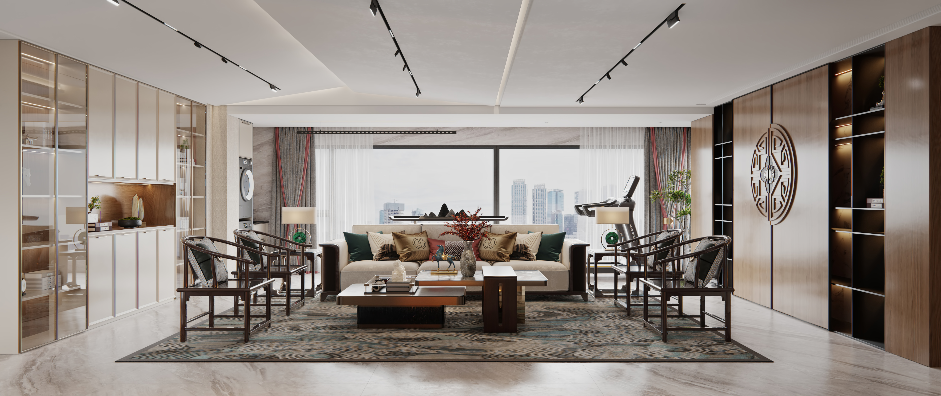 新中式客餐厅 中式客厅 -5