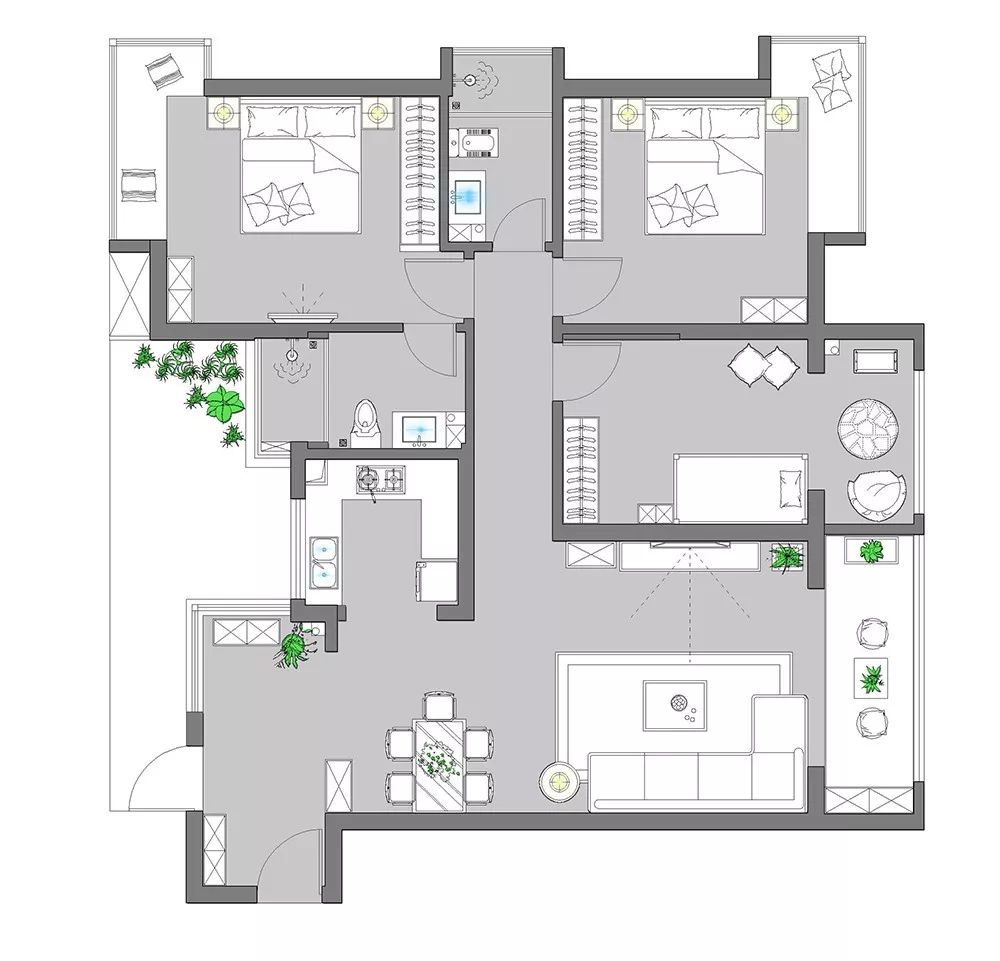 柳州华展华园日系北欧风家居设计,极简舒适,功能至上-19