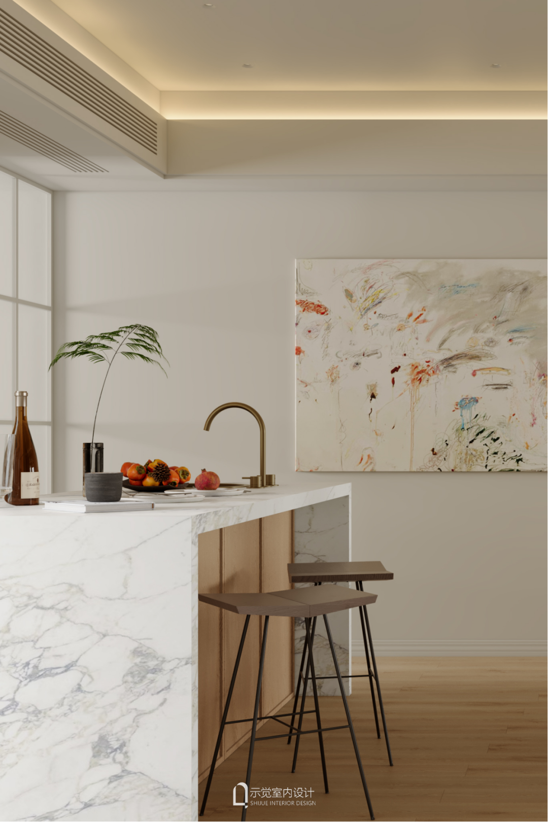 示觉设计|219㎡水清木华，一家四口的成长型家庭空间-31