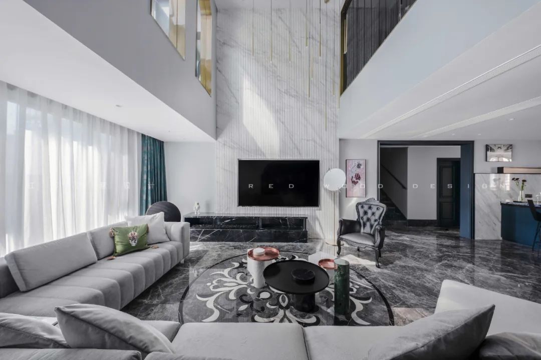 红杉创意设计 | 西安 360㎡现代家居，巧妙融合多种文化元素-27