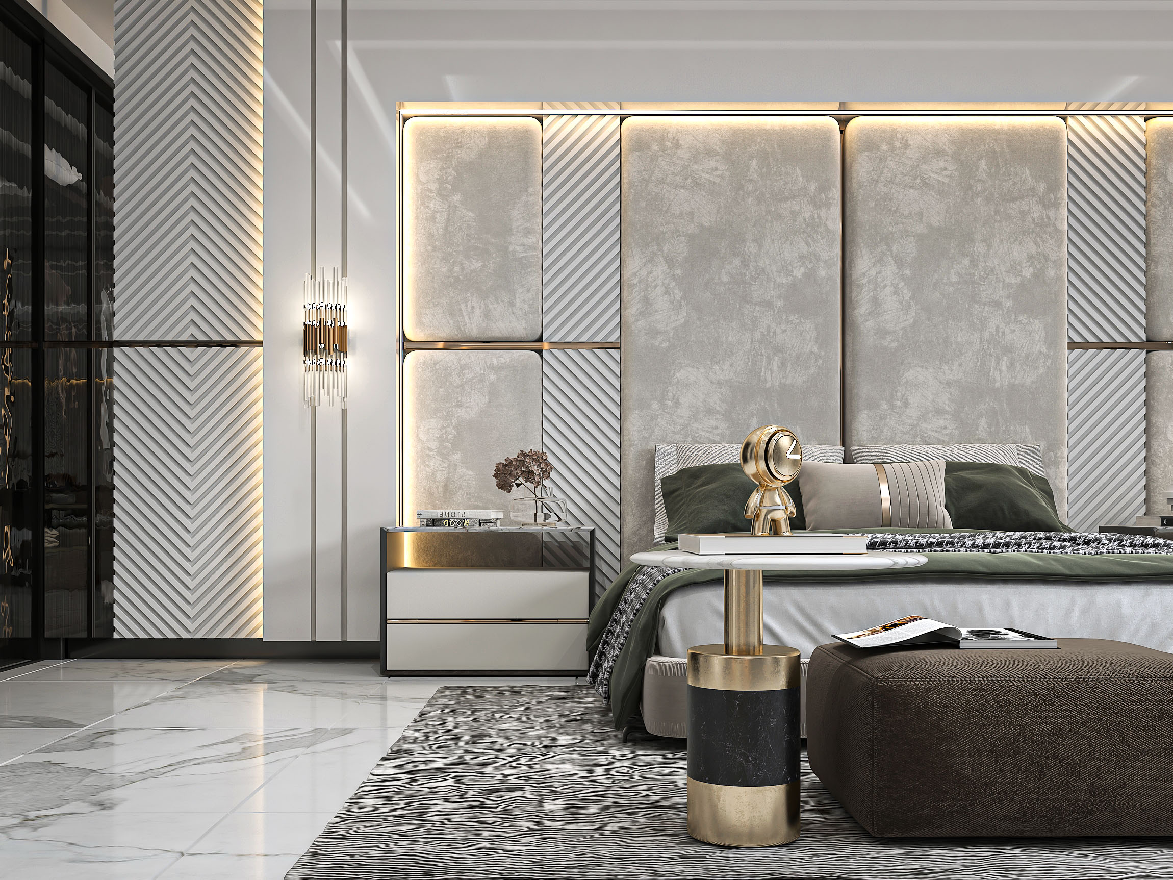 主卧室设计丨约旦安曼丨SARA ALNAIM-20