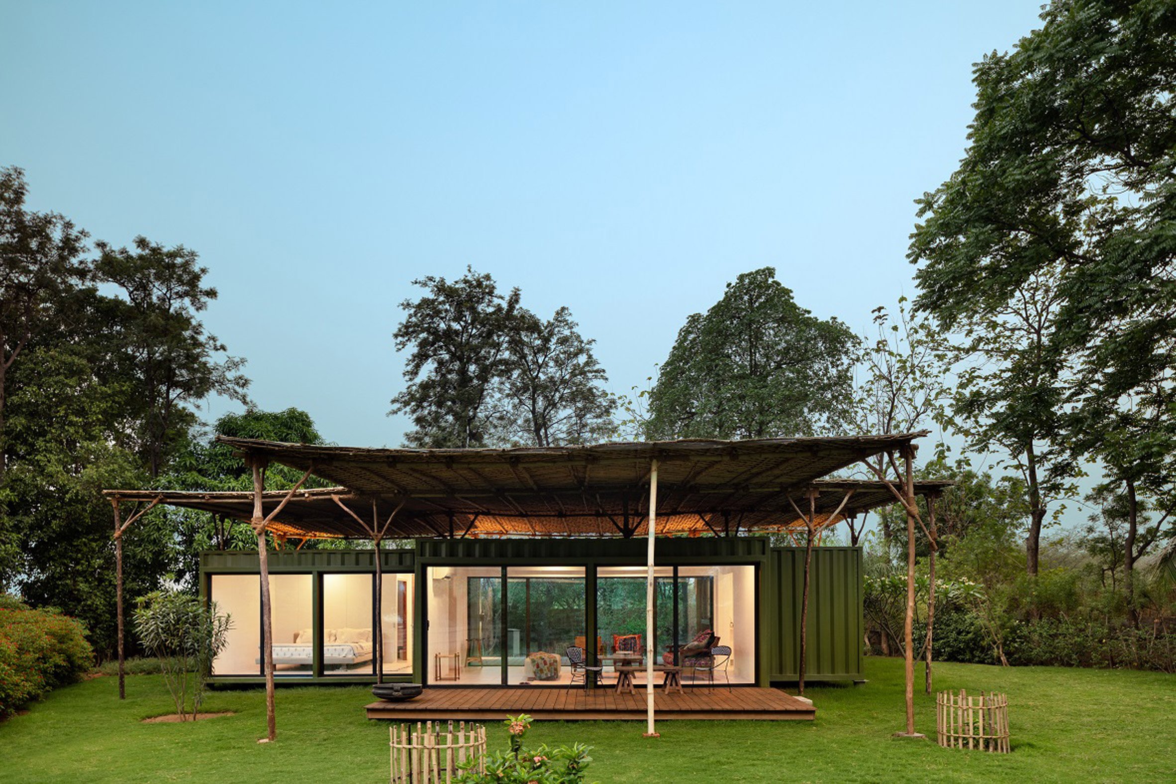 印度农场的集装箱住宅 | 环保与舒适的完美结合-3