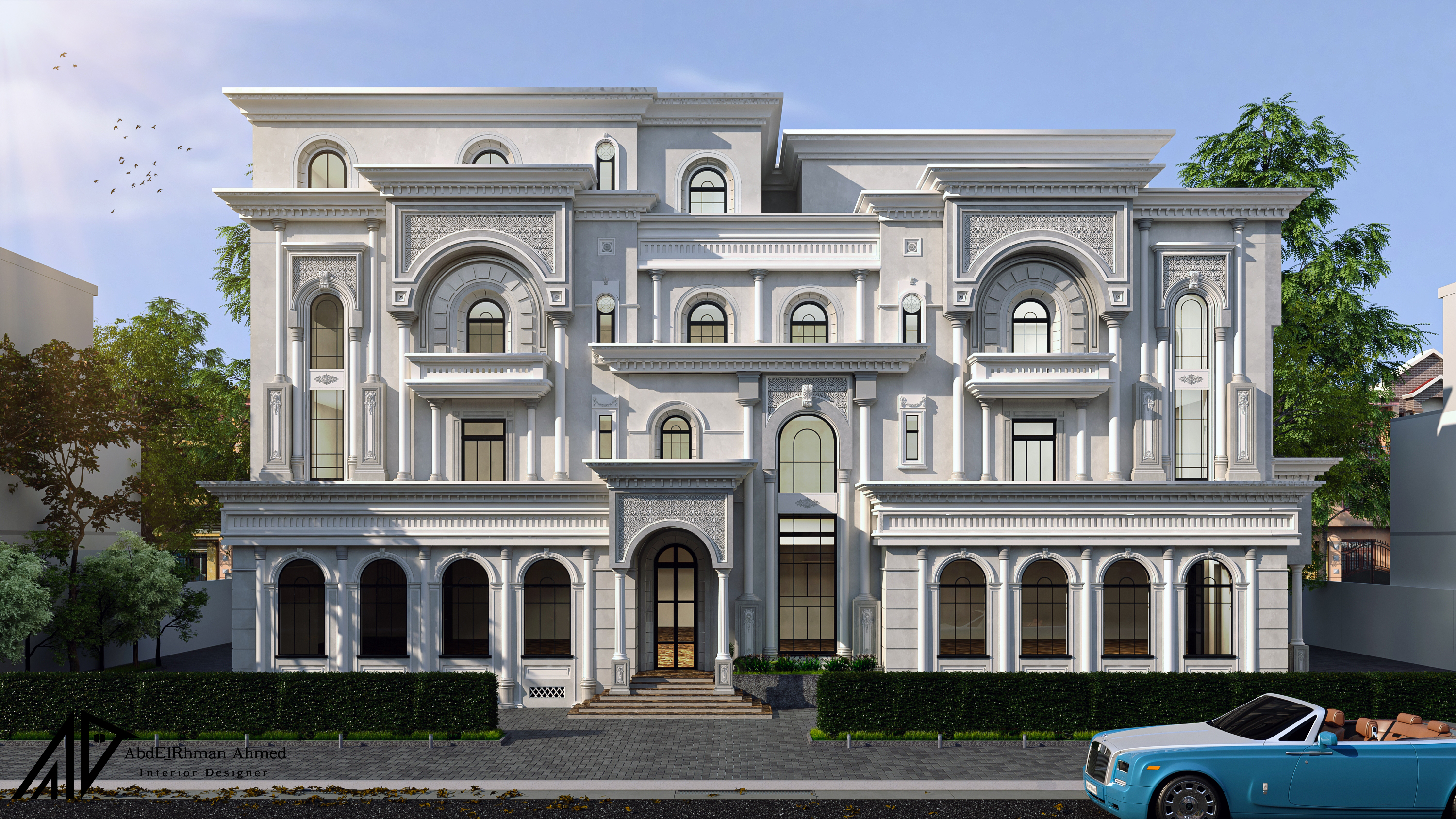 Classic palace exterior design-0