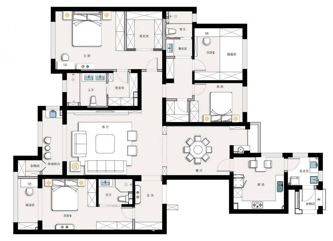 世茂首府港式轻奢大宅丨浙江南鸿装饰-19