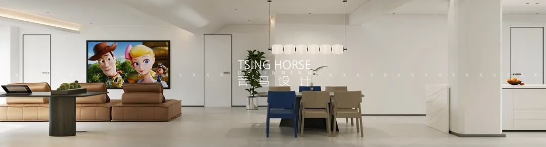 《富春洋房》现代风格平层设计丨青马别墅空间设计-16