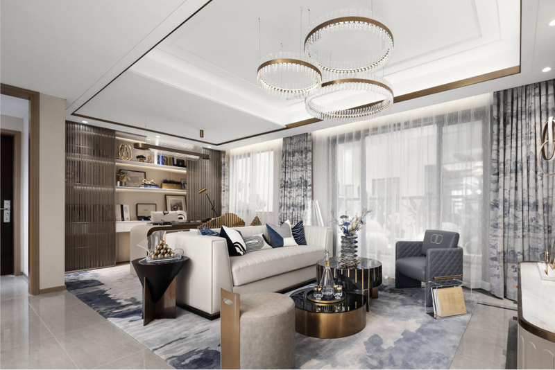 肇庆世茂滨江壹号样板间设计 | 空谷茗悠，知味赏韵-124