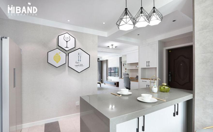 米邦装饰平层案例 | 老房翻新变身时尚两居-2