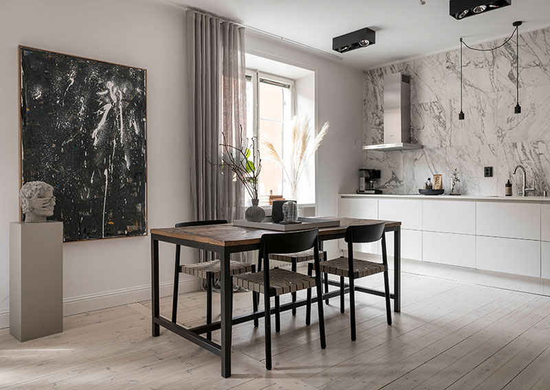 斯德哥尔摩 49 平米黑白木元素公寓-5