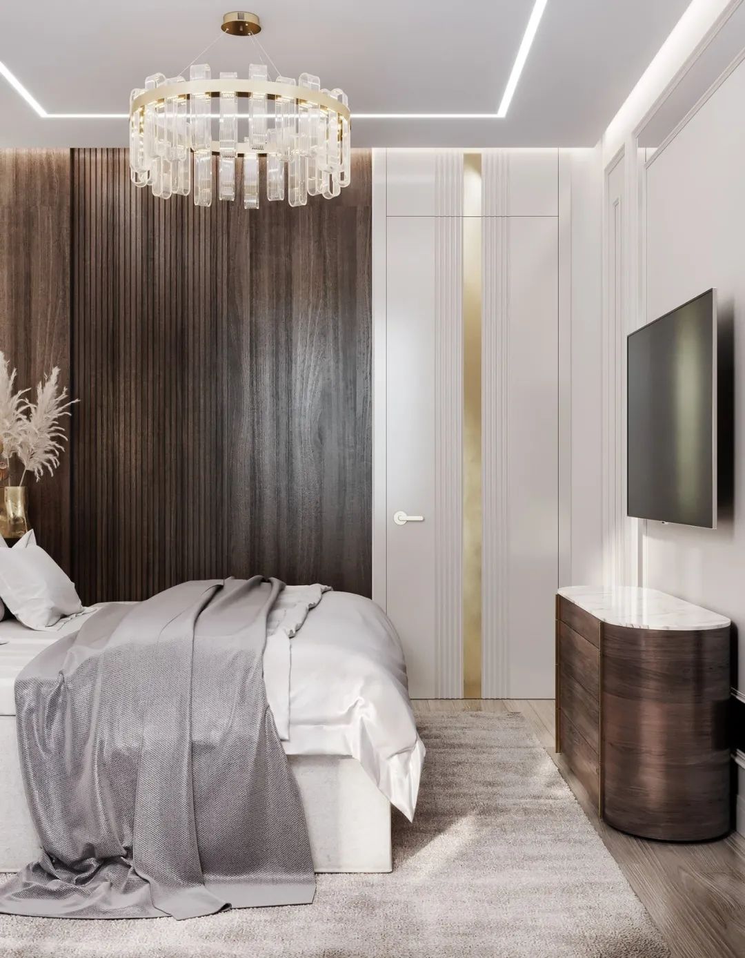 87㎡黄铜轻奢时尚家居丨Artis Interiors-35