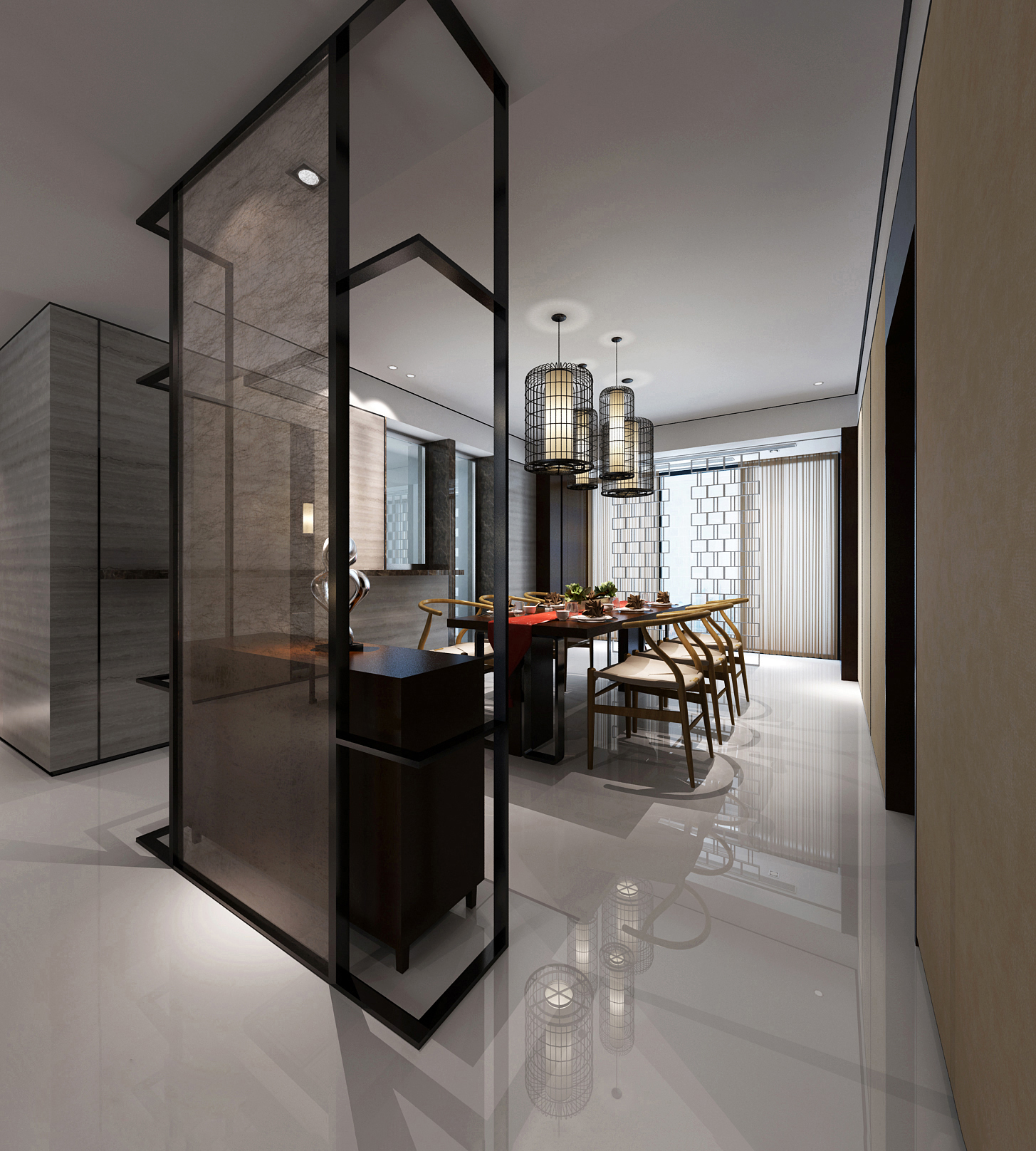 新中式 中式古典 奢华家装别墅样板房-7-15