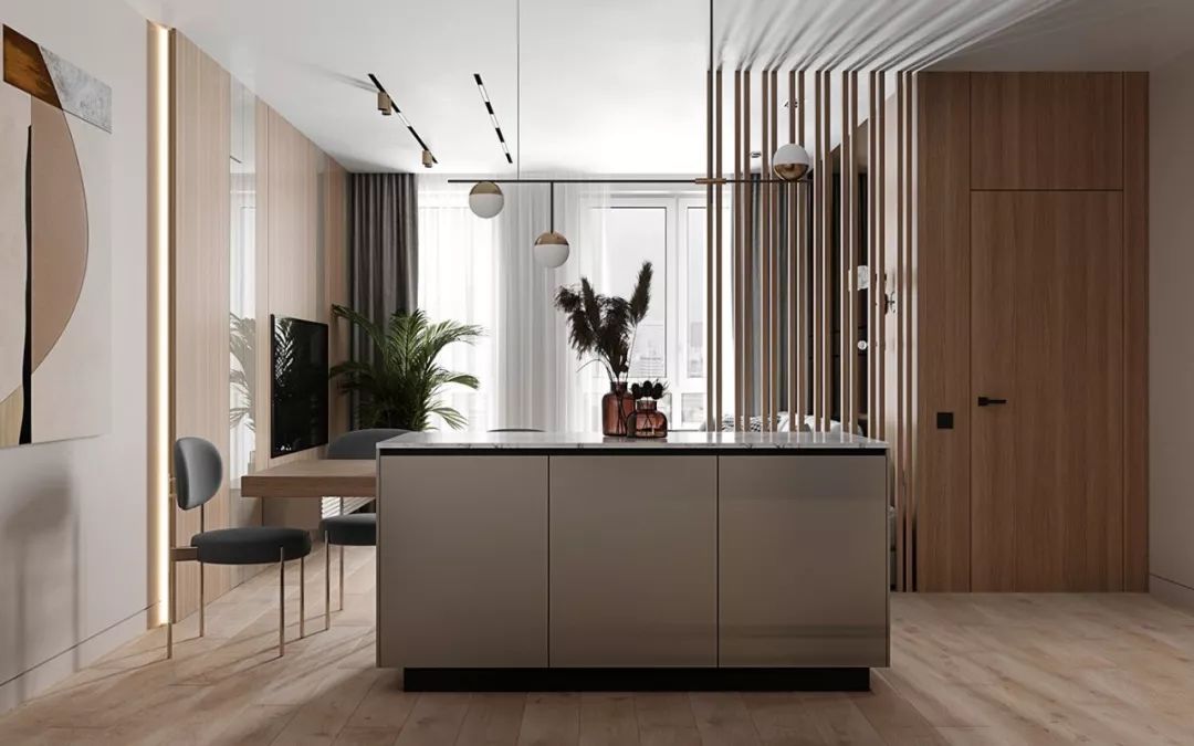 一厅三室,灰色+木色,高级!-8