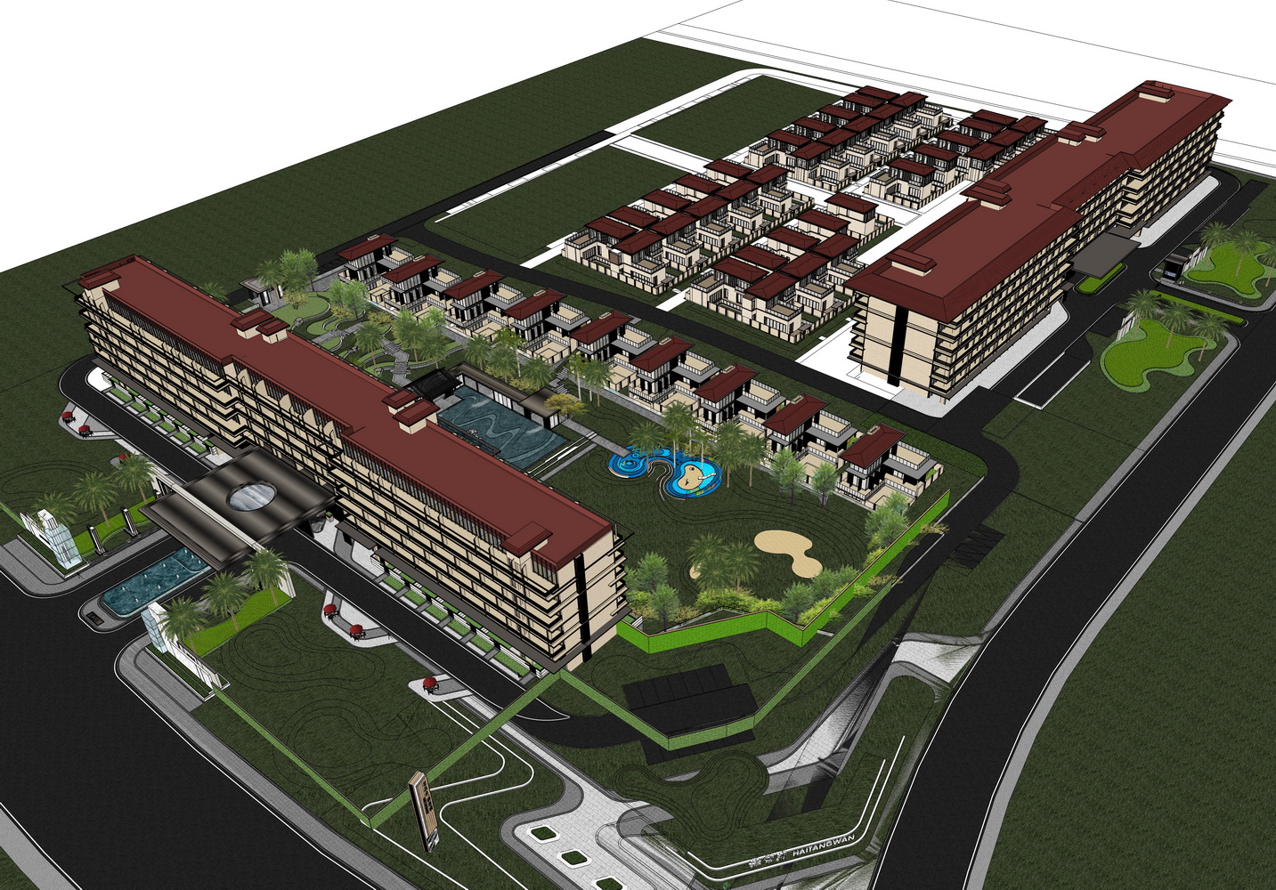 海棠湾酒店SU模型-5