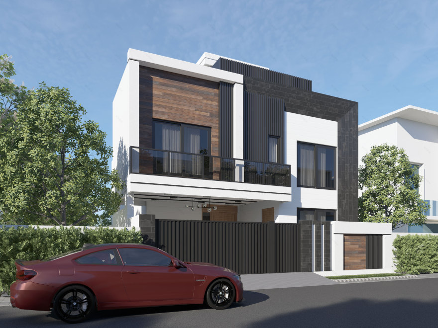 Modern House Exterior Rendering-6