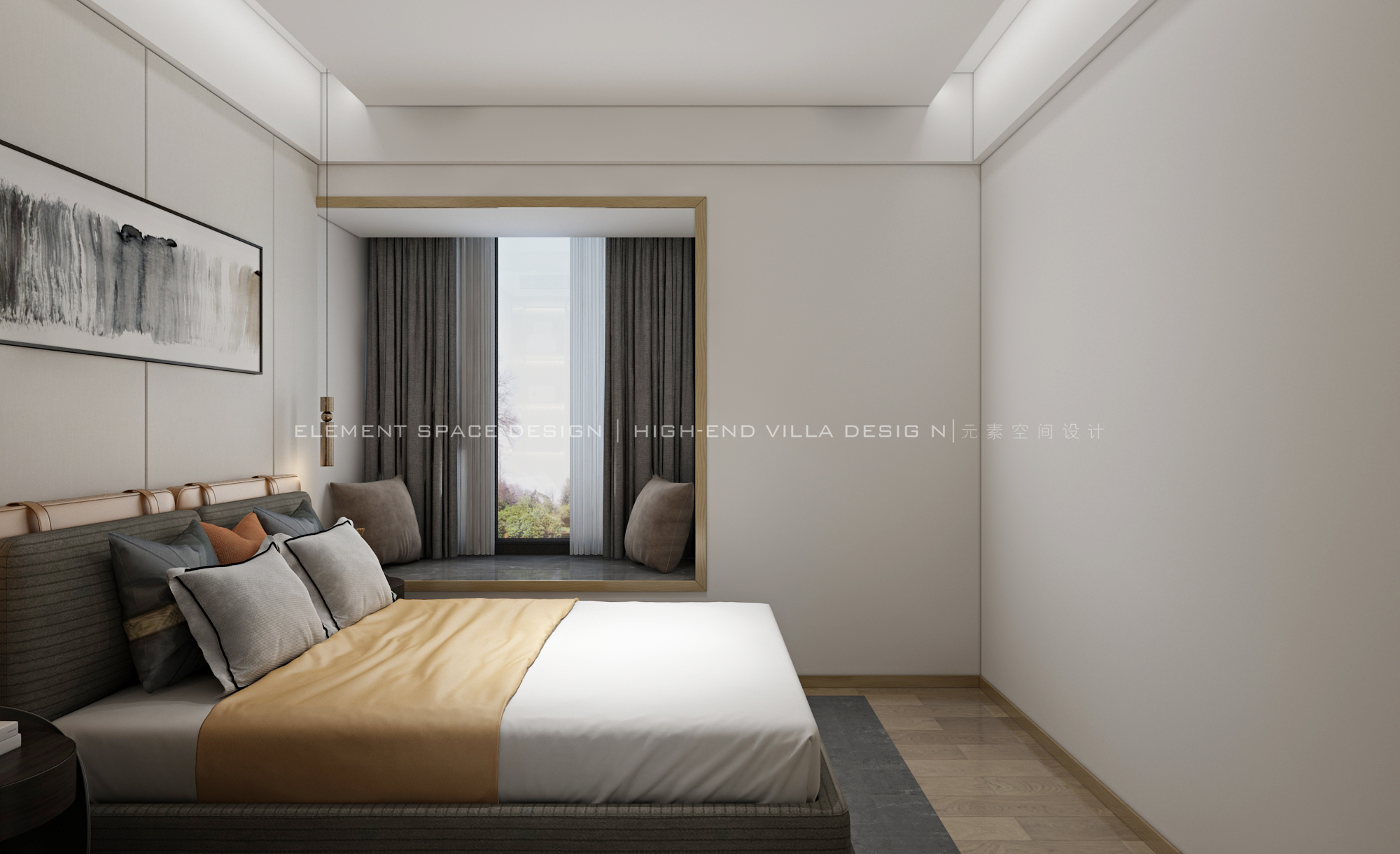 现代无主灯风格全案设计丨元素视觉-9