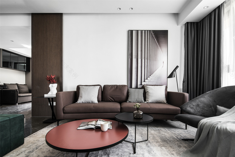 松涛苑120㎡现代简约公寓,精致实用空间-6