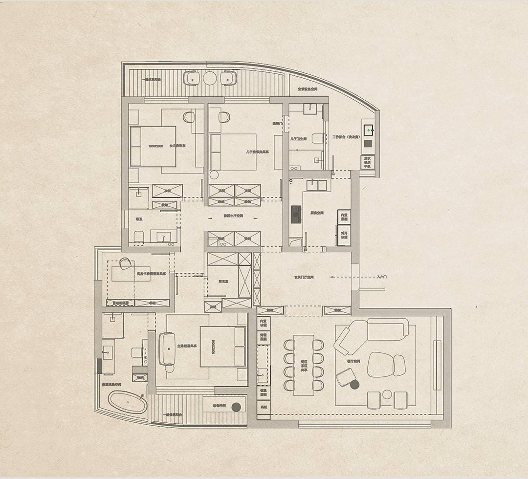 上海 270 度江景豪宅丨中国上海丨初献空间艺术-79