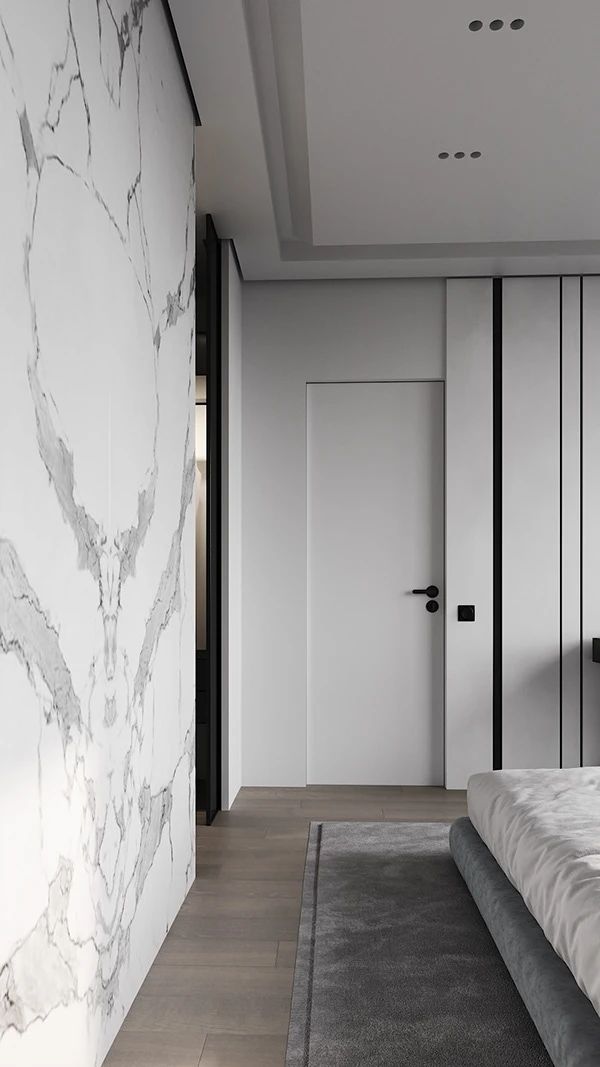 基辅黑白灰禁欲系家居,Anastasiia Reznichenko 现代设计典范-14