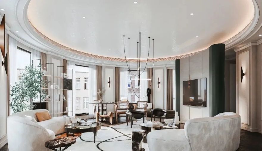 集境设计 | 打造极致浪漫艺术大宅,自然光与空间的流动对话-6