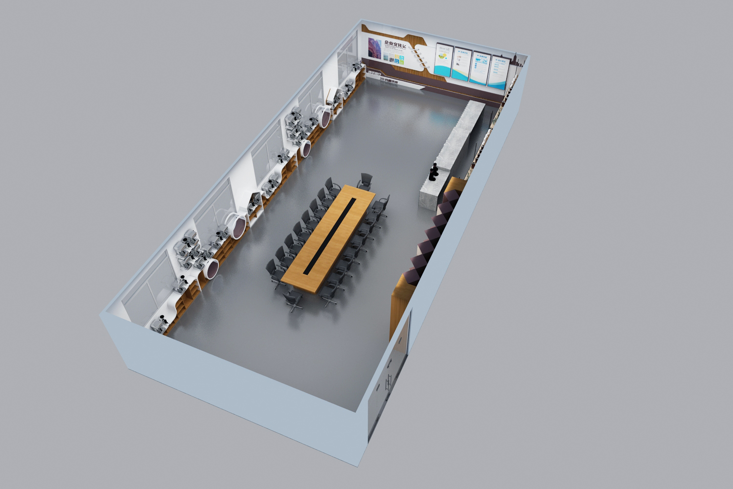 咖啡展示厅最终稿设计3D效果图-1