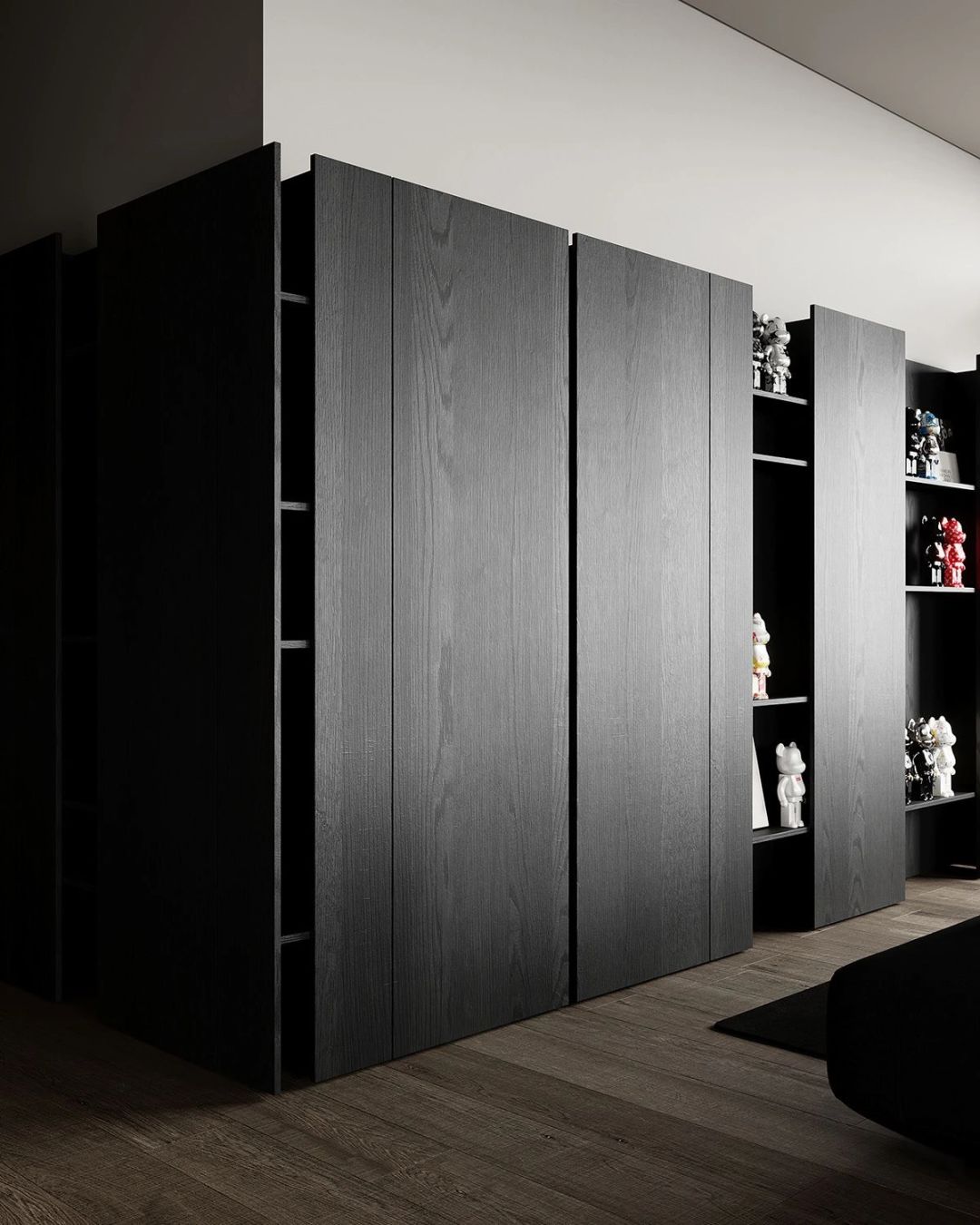 木调与绅士黑搭配室内设计-3