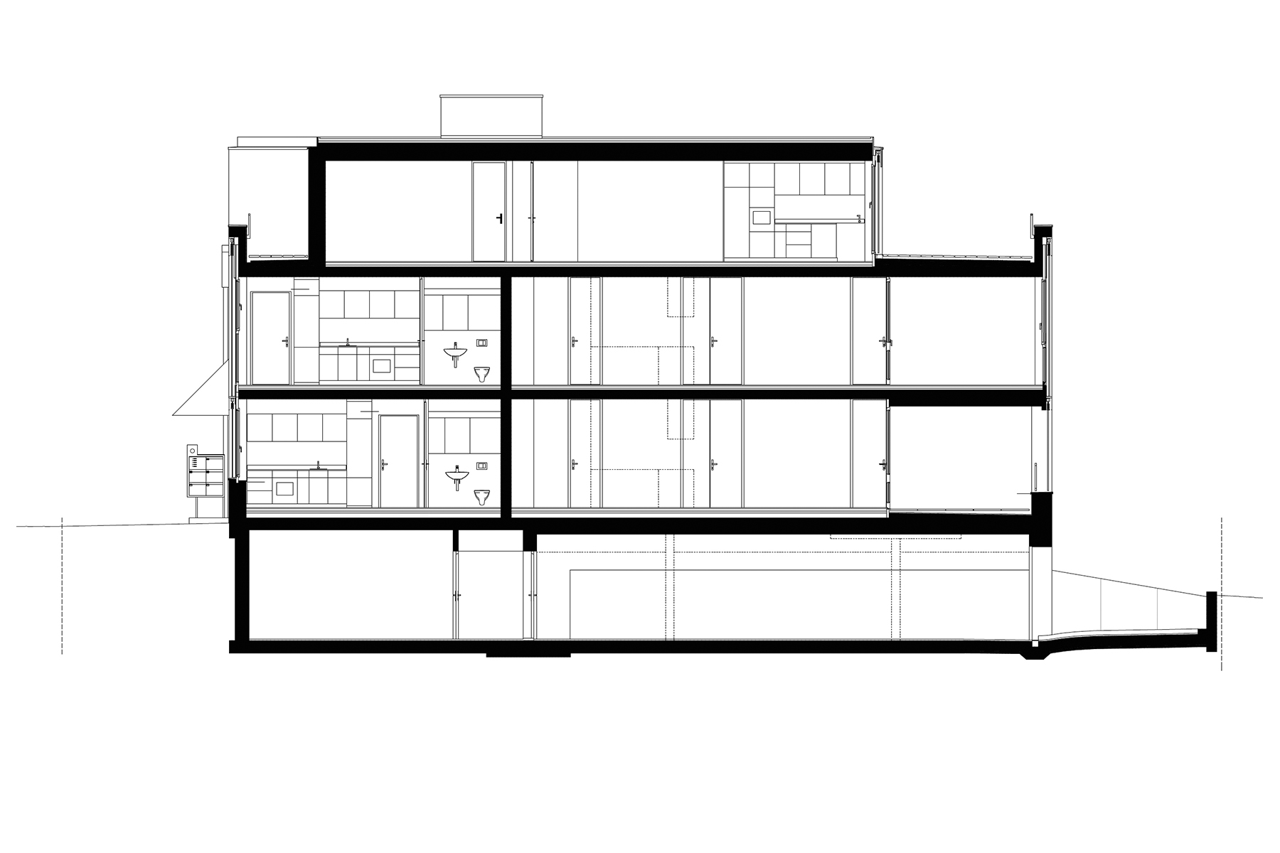 折叠金属的折纸式建筑——Binigitngen II 公寓楼-20