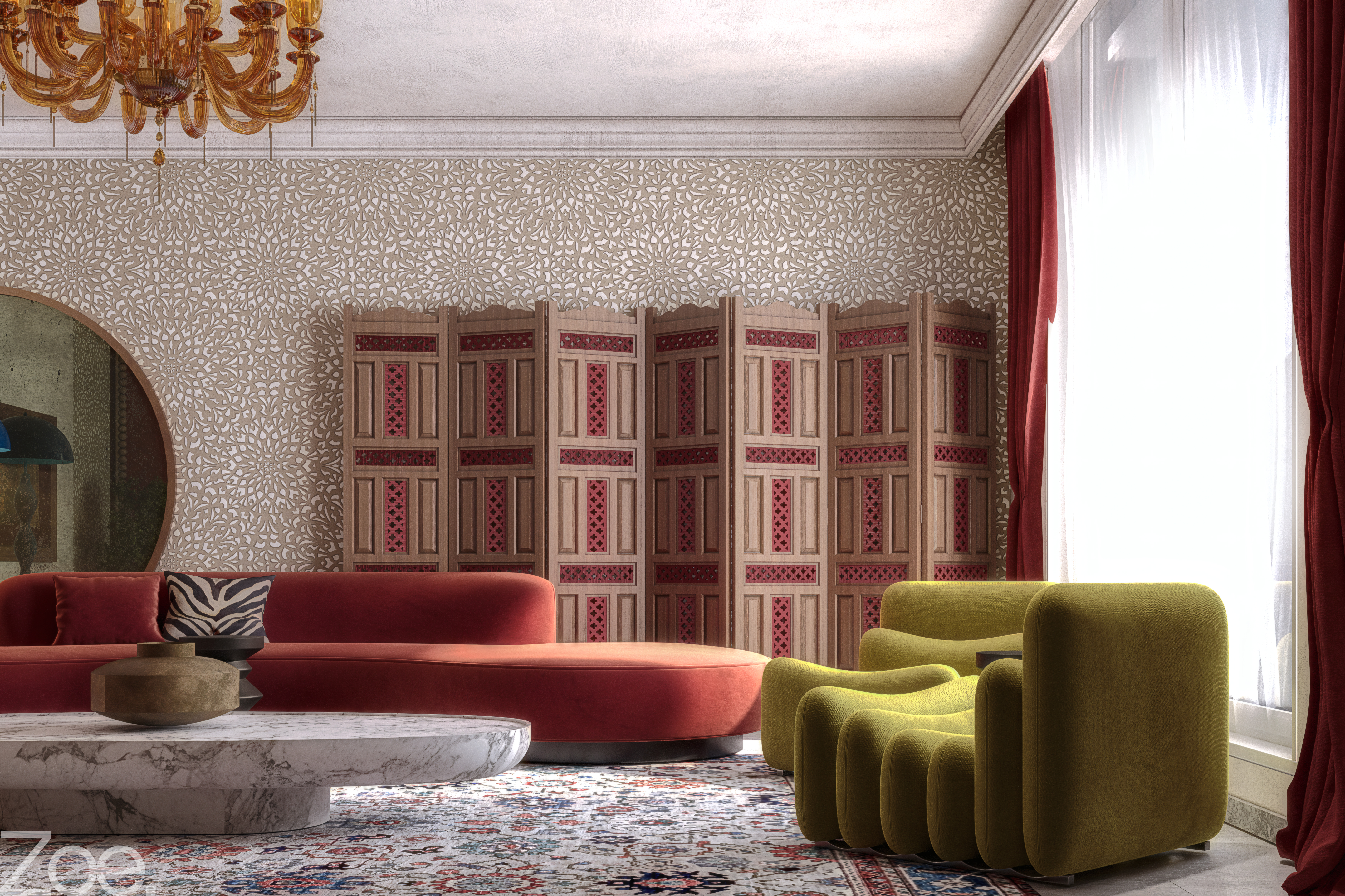 V·I·P Villa伊斯兰风格客厅丨沙特阿拉伯麦地那丨Zoe.Studio-6