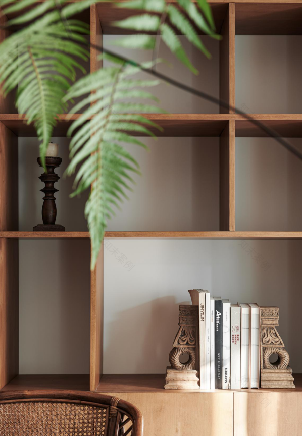 “书”适生活 · 原木与石材的和谐空间-6