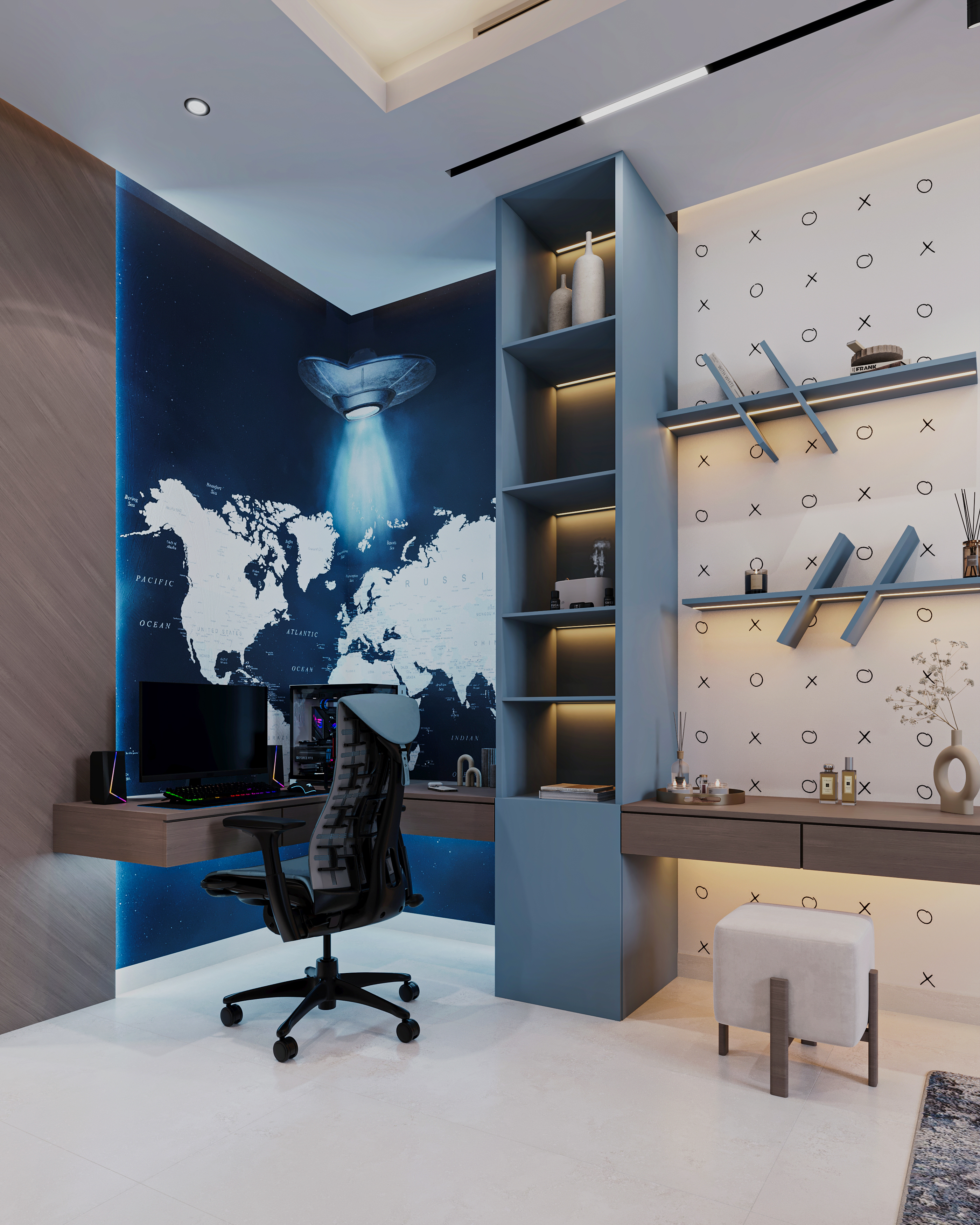 男孩现代卧室丨阿联酋阿布扎比丨Archpix Engineering Consultants-12