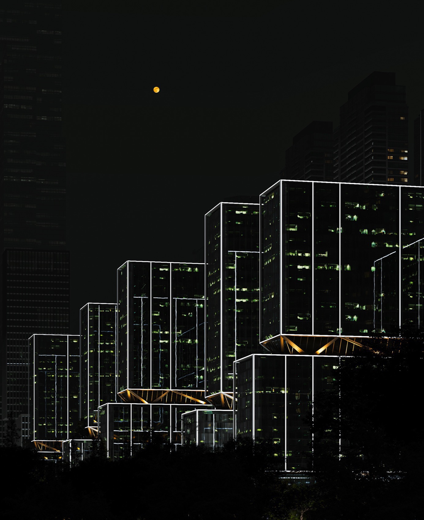 武汉长江中心C地块项目国际竞赛丨中国武汉丨line+建筑事务所-97