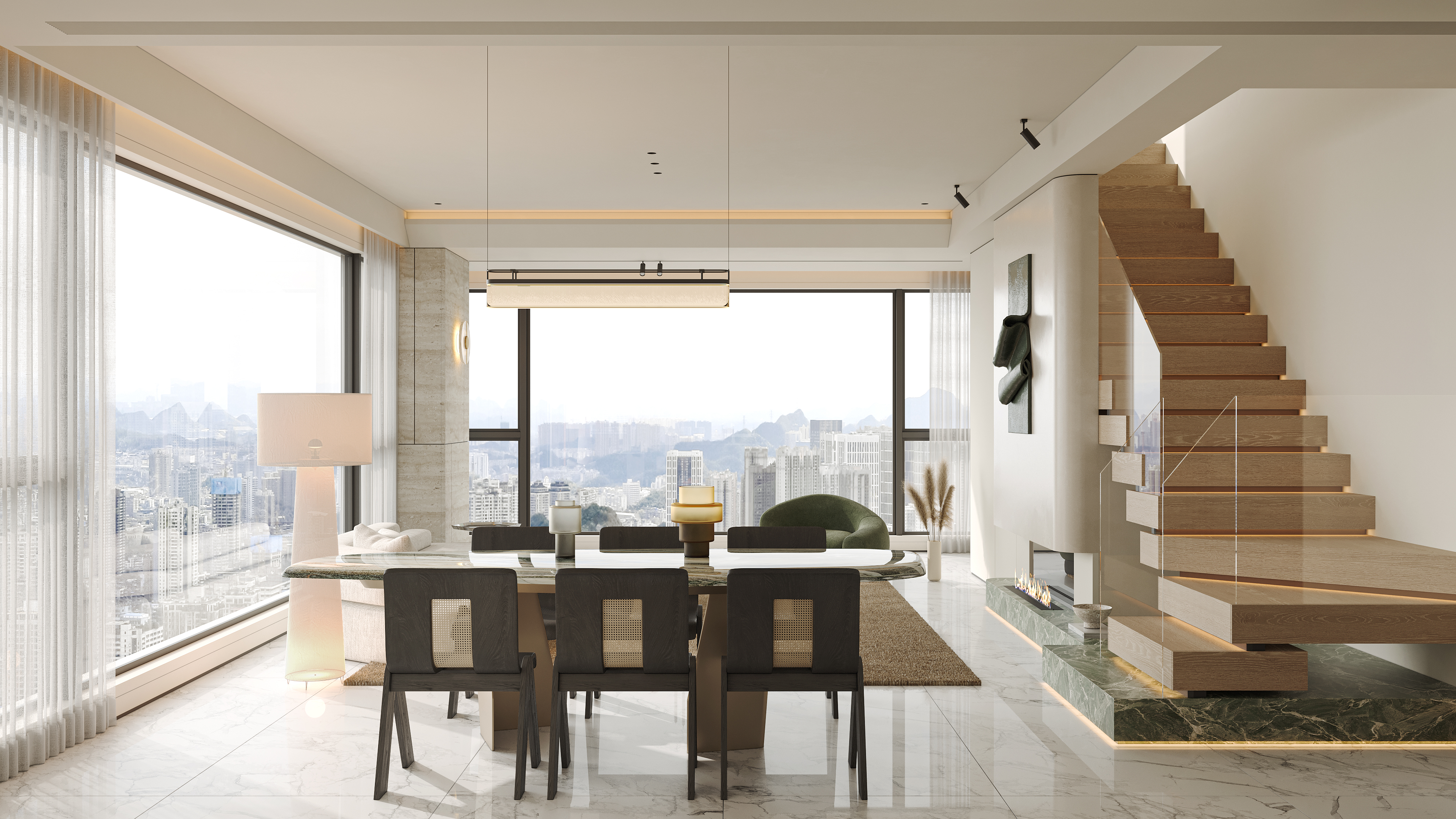 挑空别墅丨晫易视觉-38