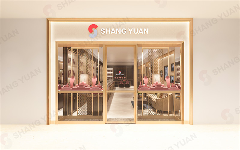 790 square feet Luxury Jewelry Store Interior Design 3D-0