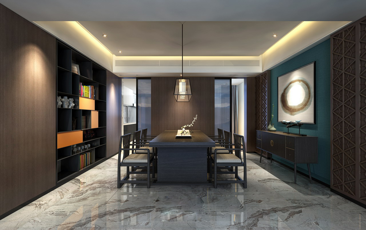 新中式 中式古典 奢华家装别墅样板房-18-29