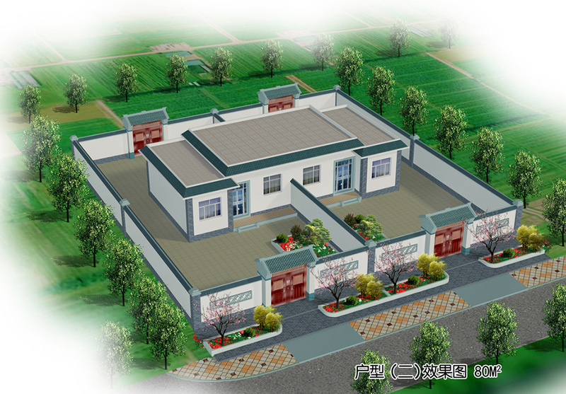 乡村规划设计案例鸟瞰图-8