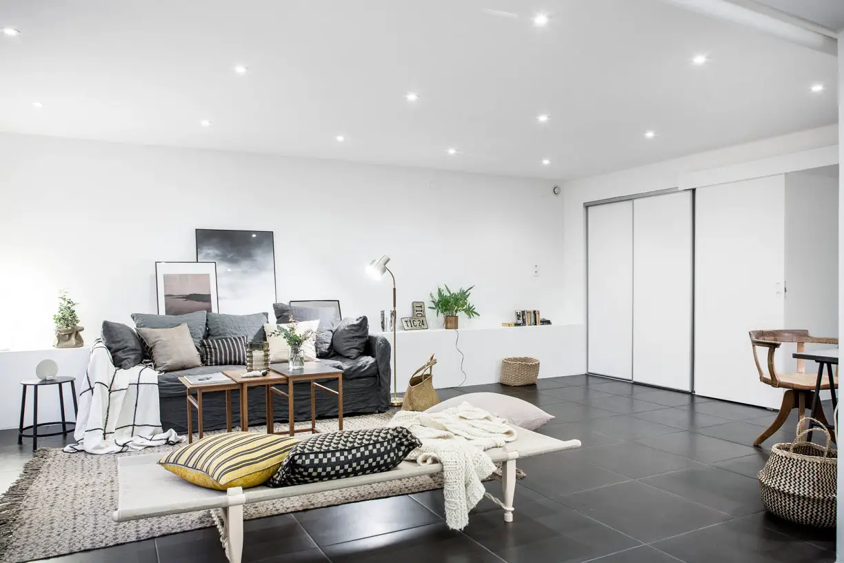 明亮宽敞的极简地下公寓-2