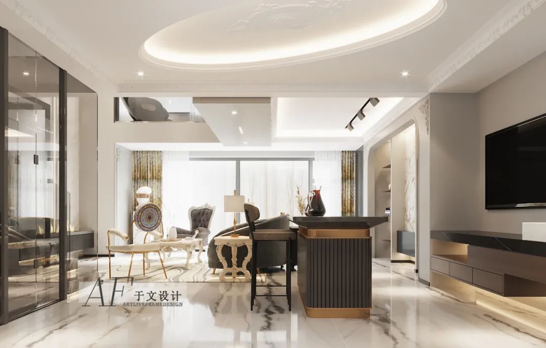 龙湖·天宸原著 330㎡轻奢法式叠墅,融合与创意的空间叙事-28