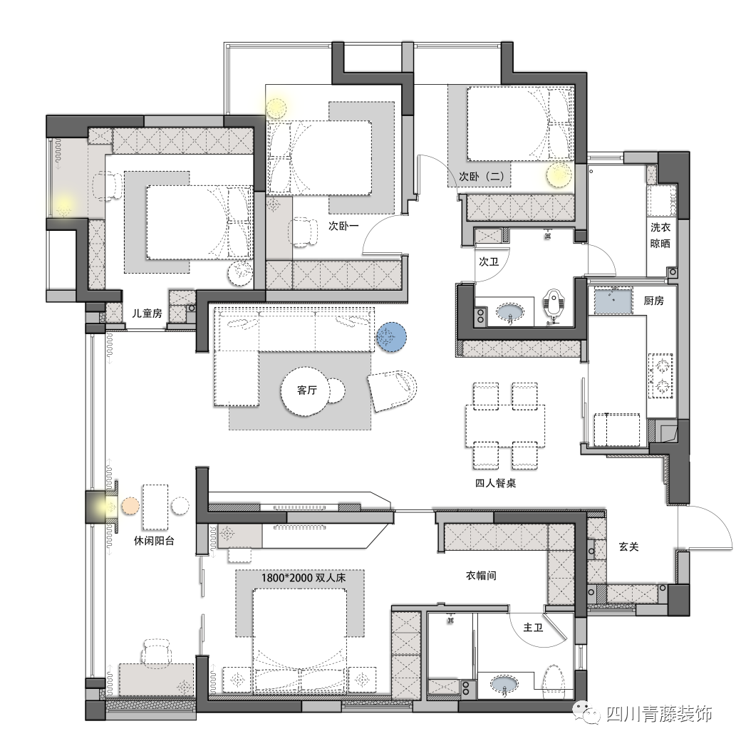 御景苑 160㎡现代简约住宅丨冷雪莲-12