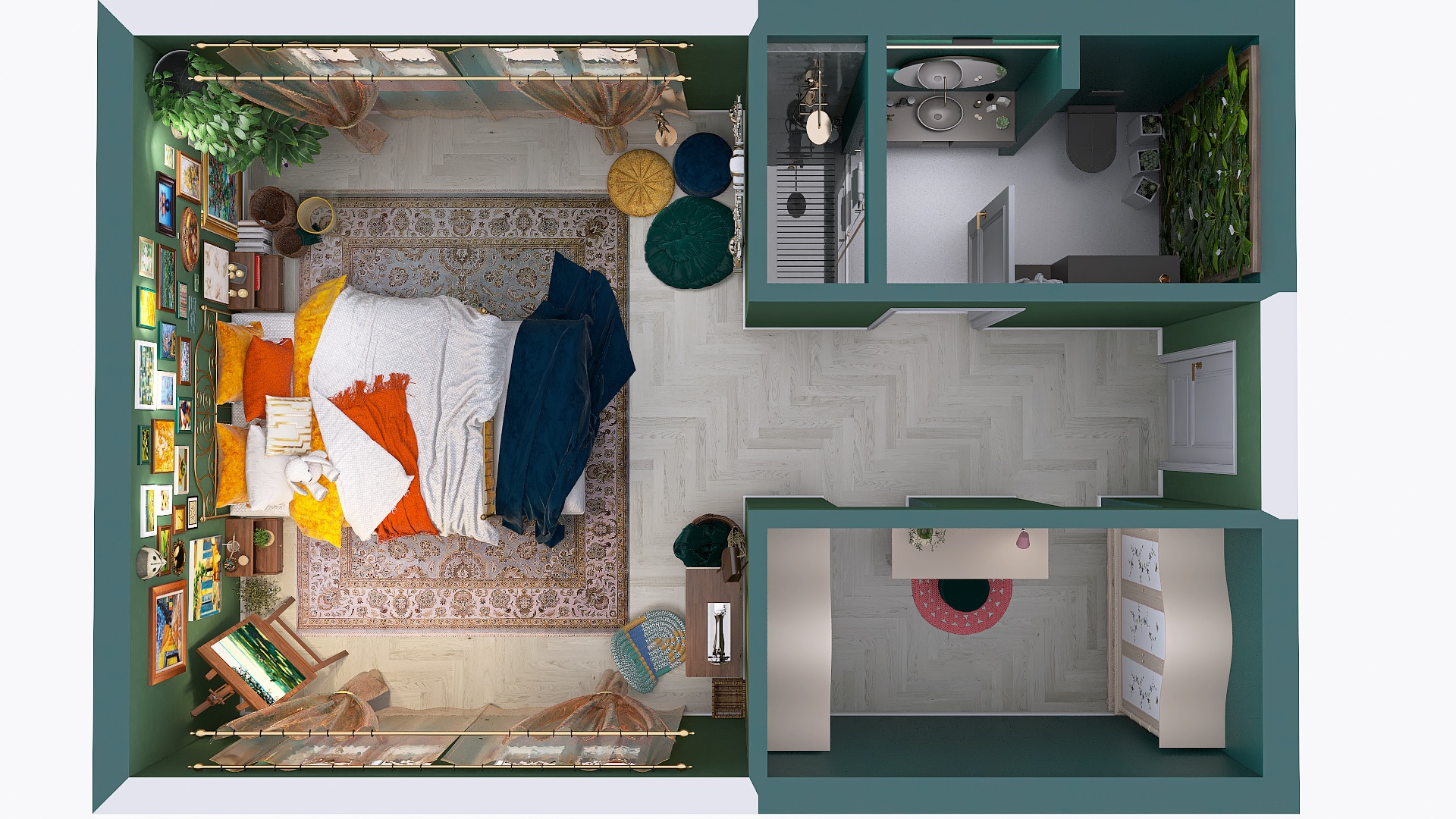 Encanto（启发）34·9 平方米主卧室设计-28