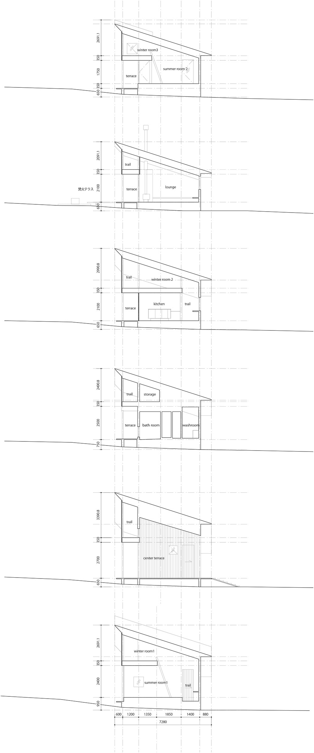 富士山上的折顶屋，日本 / Hiroki Tominaga – Atelier-31