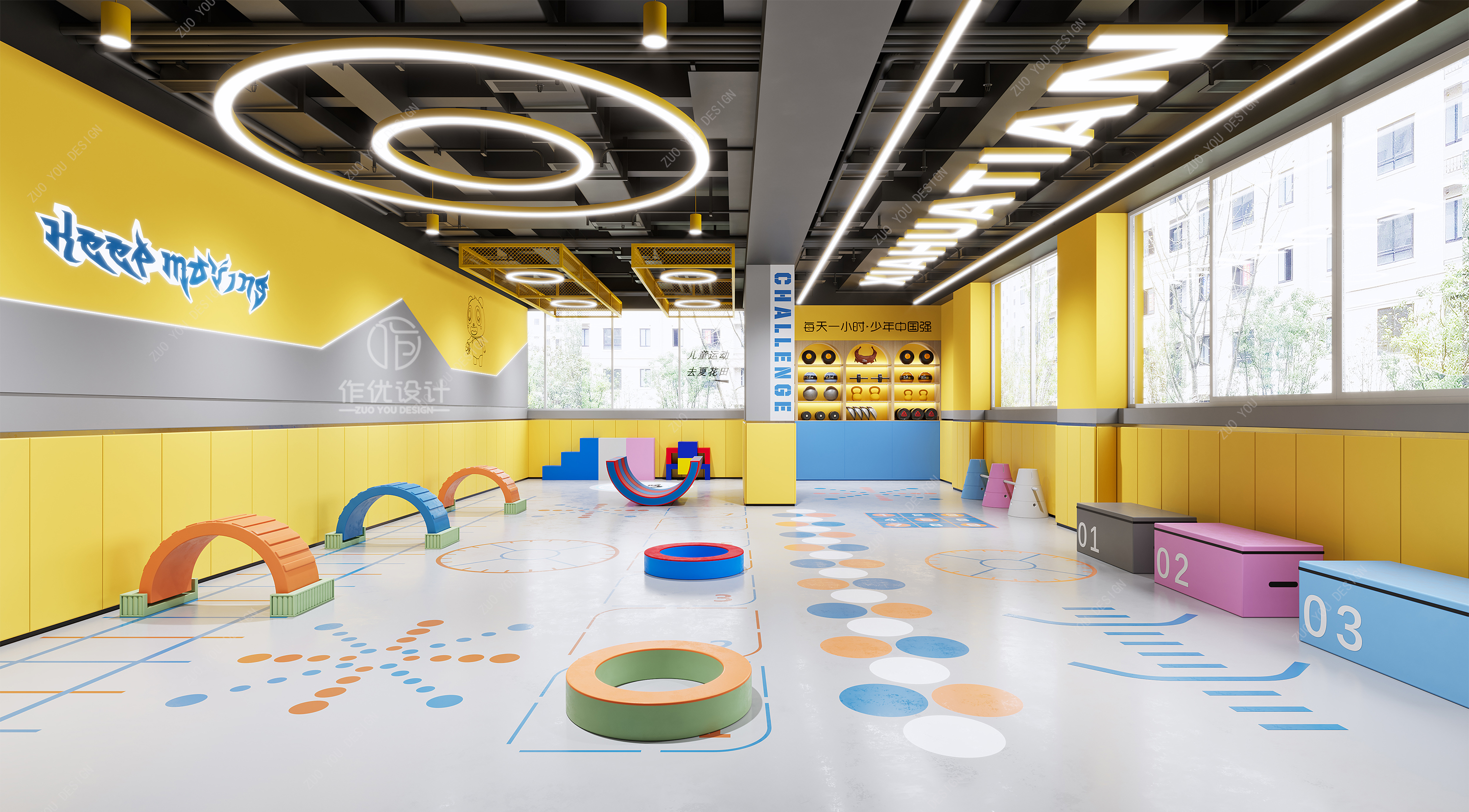 夏花田儿童运动馆丨中国茂名丨作优设计团队-16