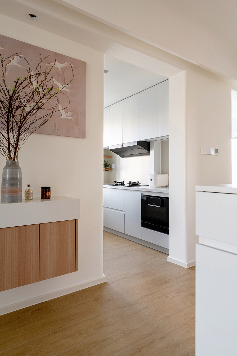 67㎡小家靠旋转电视墙变出N种生活场景丨久栖设计-55