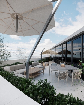 Terrace design in residential complex 7 continent