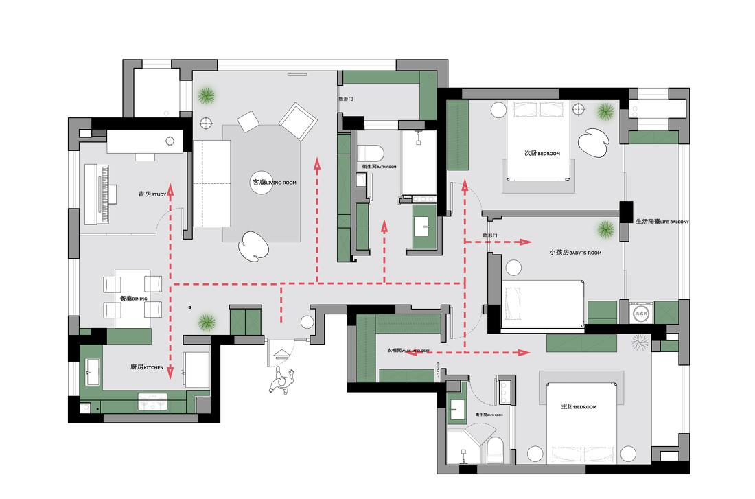 灰绿色住宅 · 为长久居家提供可能-15