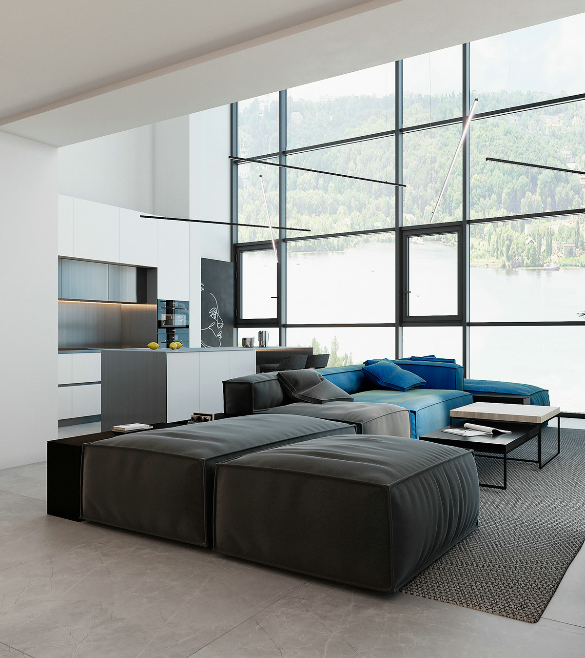 极简风遇上精致白，优雅舒适现代别墅设计-1