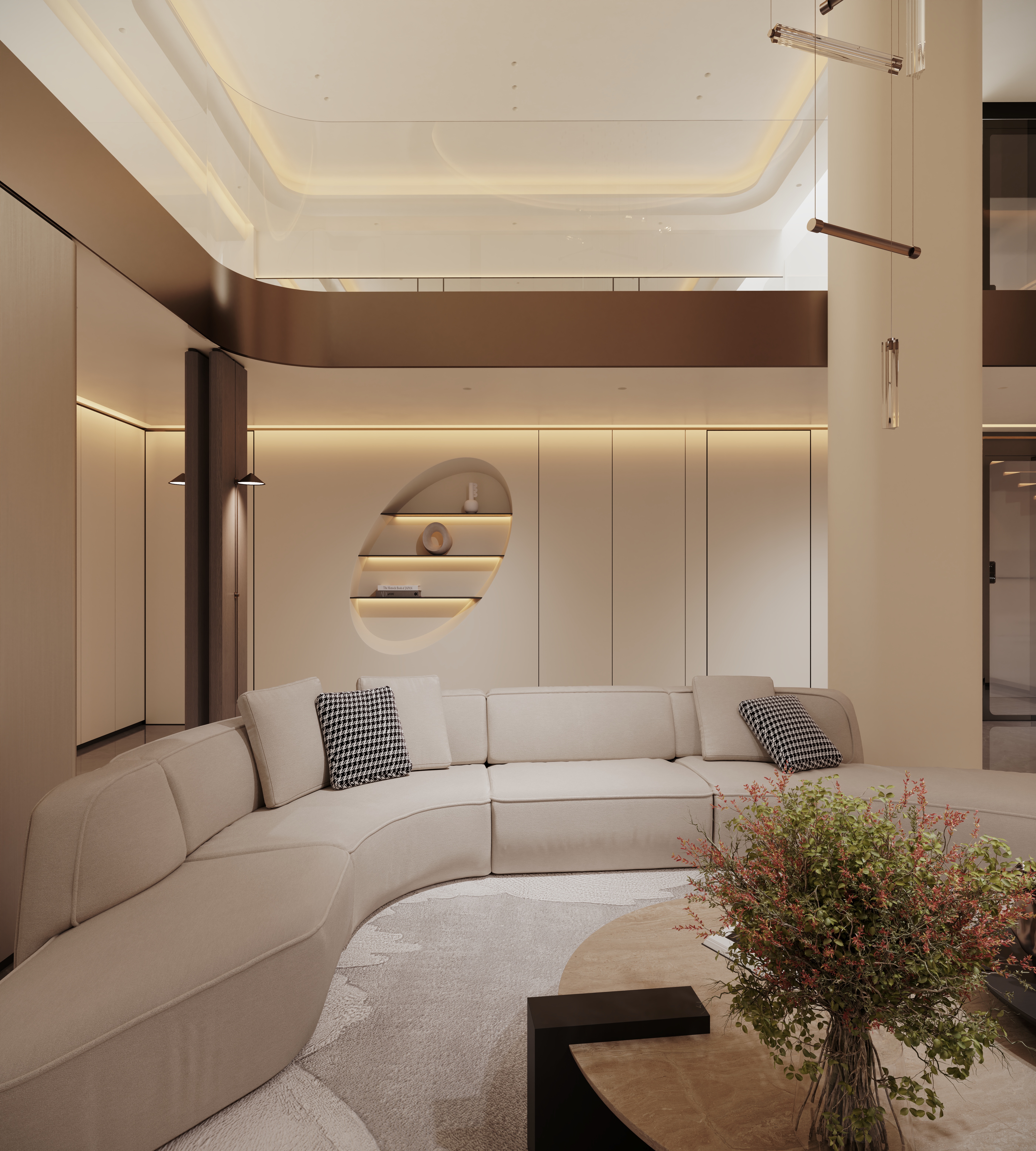 近期渲染 挑空别墅-18